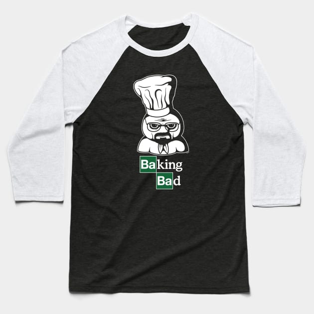 Baking Bad Baseball T-Shirt by mikehandyart